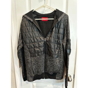 Truth Substance Common Sense Zip Up Sweater/Jacket XL Black Gray